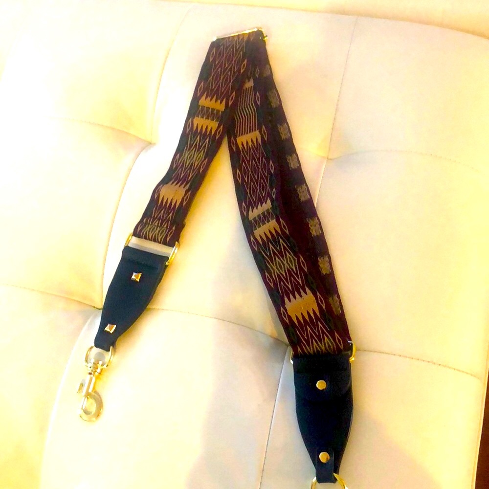 Ahdorned Adjustable guitar/ messenger strap